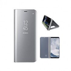 Husa Telefon Flip Book Clear View Samsung Galaxy S8+ g955 Silver foto