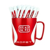 Set 48 Pixuri cu Gel Rosu 0.5mm Ropet, Cana Plastic - Scriere Fina, Birou/Scoala