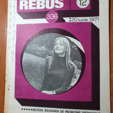 revista rebus 20 iunie 1971- revista este total necompletata