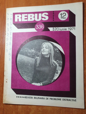 revista rebus 20 iunie 1971- revista este total necompletata foto