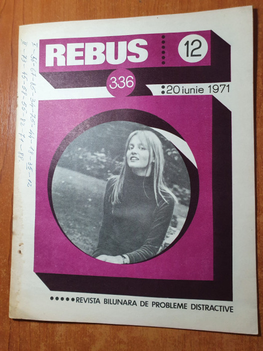 revista rebus 20 iunie 1971- revista este total necompletata