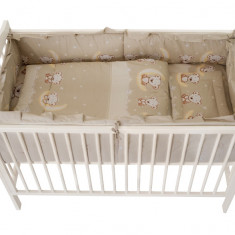 Lenjerie MyKids Bear On Moon Beige M2 4+1 piese 120x60 GreatGoods Plaything