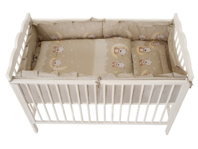 Lenjerie MyKids Bear On Moon Beige M1 4+1 piese 120x60 foto