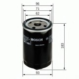 Filtru ulei VW TRANSPORTER IV bus (70XB, 70XC, 7DB, 7DW, 7DK) (1990 - 2003) BOSCH 0 451 203 087