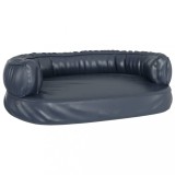 Cumpara ieftin Pat pentru caini spuma ergonomica albastru 60x42 cm piele eco