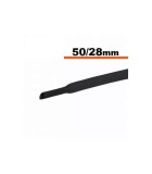 Tub termocontractibil negru 50mm/ 25mm 0.5m