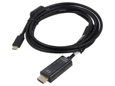 Adaptor HDMI 2.0 la USB C, 2m, Negru foto
