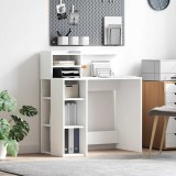 VidaXL Birou Alb 90x48x101.5 cm Lemn prelucrat
