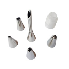 Set 5 duiuri ornat din inox, 1 Adaptor, 1 Pos silicon, 448COF