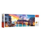 Puzzle Panoramic 1000 de piese, Canal Venetia la Apus, Multicolor, CMCLASS