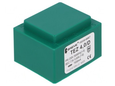 Transformator &amp;Icirc;ncapsulat 4VA 230V 7.5V 533.3mA PCB foto