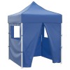 VidaXL Cort de petrecere pliabil cu 4 pereți, albastru, 2 x 2 m, oțel
