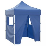 VidaXL Cort de petrecere pliabil cu 4 pereți, albastru, 2 x 2 m, oțel