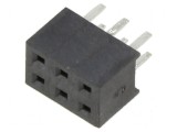 Conector şiruri pini soclu mamă 6 pini Pas 2mm pentru PCB THT