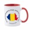 Cana maner rosu personalizata Romania, Model 2, INOVATIX&reg;. 330ml