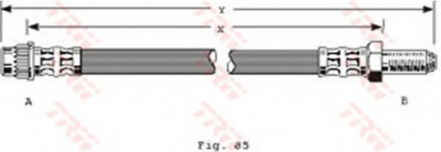 Conducta / cablu frana PEUGEOT 306 (7B, N3, N5) (1993 - 2003) TRW PHB288 foto