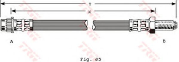 Conducta / cablu frana PEUGEOT 306 Break (7E, N3, N5) (1994 - 2002) TRW PHB287