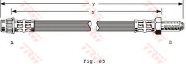 Conducta / cablu frana PEUGEOT 306 (7B, N3, N5) (1993 - 2003) TRW PHB288