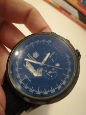 Ceas Barbatesc Tag Heuer - Curea Piele / Quartz - Cadran Negru foto