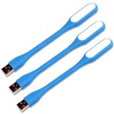 Set 3x Mini lampa portabila,conectare USB,perfecta pentru birou - Albastru, Dactylion