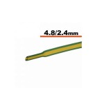 Tub termocontractibil galben verde 4.8mm/ 2.4mm 50cm, Oem