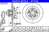 ATE 24.0111-0174.2 Disc frana