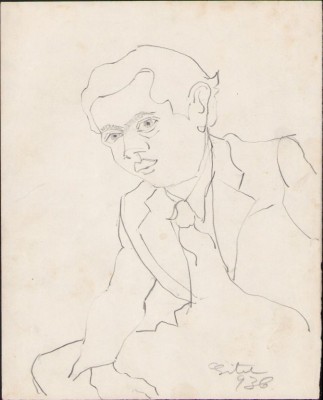 A1670 Schiță de Dimitrie &amp;bdquo;Puiu&amp;rdquo; Eitel, 1936, semnată foto