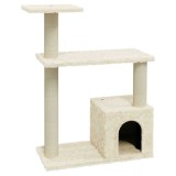 Cumpara ieftin Ansamblu pisici cu stalpi din funie de sisal, crem, 70 cm