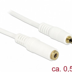 Cablu prelungitor audio jack 3.5mm 4 pini T-M 0.5m, Delock 84717