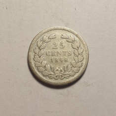 Olanda 25 Cents Centi 1848