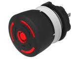 Comutator Siguranță EAO 22mm, 2 NC x2, LED Negru
