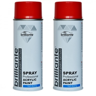 Pachet 2 x Vopsea Spray Brilliante Rosu Trafic RAL 3020 400 ml foto