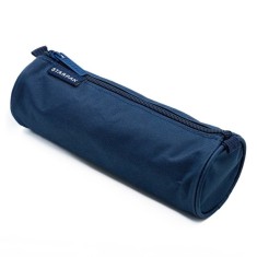Penar neechipat cilindric, 1 fermoar, bleumarin,poliester,7x21x7 cm
