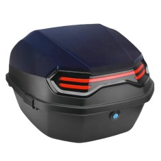 Cutie portbagaj moto / scuter, 39x39x29 cm, FIXATO, cu cheie și sistem antifurt, Negru