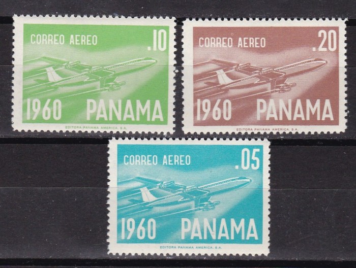 Panama 1960 aviatie MI 580-82 MNH w60 Panama 1960 aviatie MI 580-82 MNH w60