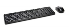 KIT wireless Kensington, &quot;Profit Low-Profile&quot;, tastatura wireless 104 taste + mouse wireless 1200dpi, 3 butoane, rotita scroll, negru, &quot;K75230UK&quot; (tim