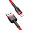 Cablu USB la Lightning, QC3.0, 2A, 3m - Baseus Cafule (CALKLF-R09) - Red