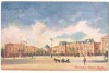 SV * BUCURESTI * PALATUL REGAL * Circulata 1917 (tip Litho) * 2 Stampile Front WWI, Printata, Fotografie