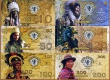 !!! RARR : COLUMBIA , CLUB DE LA MONEDA MEDELLIN - NATIVI AMERICANI 5;10;20;50;100;200 DRAGONES 2016 - UNC