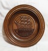 MARINA farfurie lemn sculptat gen tablou obiect decor vechi de colectie SUPERB