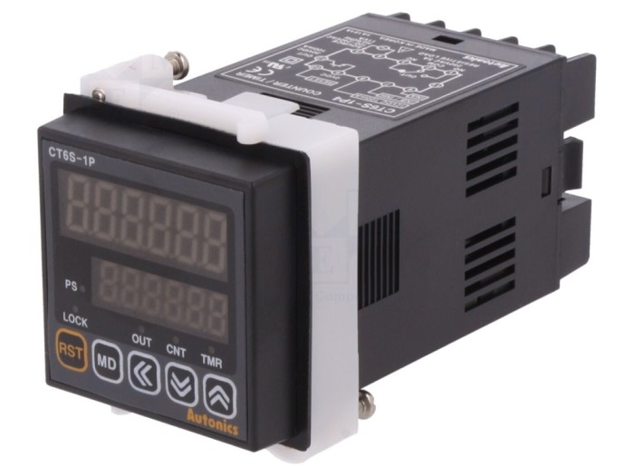 Contor electronic LED dual timp/impulsuri