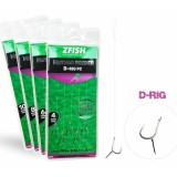 Carlige Legate ZFISH Method Feeder D-RIG, Carlig Nr.10, Spin 6mm, Fir Fluorocarbon 0.20mm, 5buc/pac