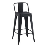 Cumpara ieftin Scaun de bar Utopia, Pako World, Negru Mat, 42x42x86 cm