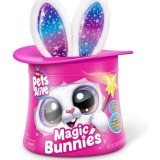 Jucarie interactiva de plus Pets Alive - Iepurasul magician, alb