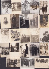HST M12 Lot 75 poze ofițeri și soldați rom&amp;acirc;ni perioada regalității foto