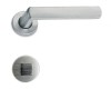M&acirc;ner Ușă Interior M1070 Crom Satinat cu Rozetă WC - Calitate Italia - Rozetă Slim Pătrată 50x50