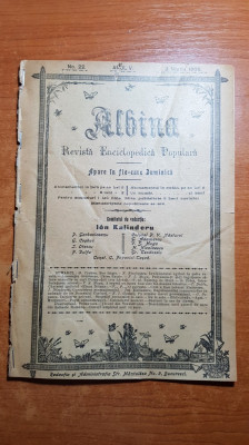 revista albina 3 martie 1902-art.cum a fost botezat m. eminescu,cantec g.cosbuc foto