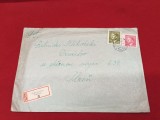 Plic Recomandat Istoric 1943 - Protectoratul Boemiei și Moraviei, Etichetă &bdquo;R&rdquo; Koloveč către Plzeň, WWII -A70