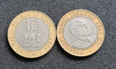 Kenya 10 shillings 1995 foto