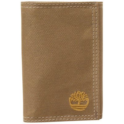 Portofel textil pentru barbati Timberland Nylon Trifold, Maro foto